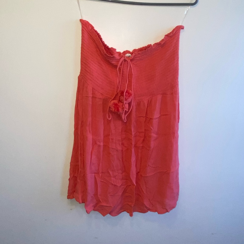 Pink swim suit cover up